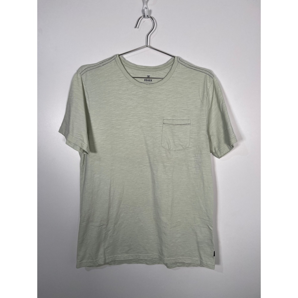 Roark Midweight Pocket‎ Tee Sage Green Organic Cotton Slub T-Shirt Mens Large